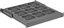 Image of Product. Front orientation. Fan Trays. Enclosure-Cooling Fan Trays, 9 Fans Included.