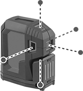 Image of Product. Front orientation. Contains Annotated. Laser Levels. Automatic Leveling Dot Laser Levels, 5 Dots.
