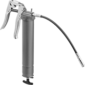 Image of Product. Front orientation. Grease Guns. Dual-Output Pistol-Grip Grease Guns, With Flexible Nozzle.