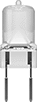 Image of Product. Front orientation. Light Bulbs. Bi-Pin-Base Miniature Light Bulbs, Style A.