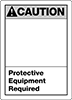 Personal Protective Equipment Signs with Peel-and-Stick Symbols