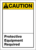 Image of Product. Front orientation. Signs. Personal Protective Equipment Signs with Peel-and-Stick Symbols.