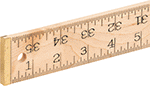 Image of Product. Back orientation. Rulers. Rulers, Hard Maple.