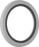 Image of Product. Side 2. Back orientation. Buffering Seals. High-Pressure Hydraulic Cylinder Buffering Seals.