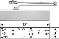Image of Product. Front orientation. Contains Annotated, MultipleImages. Door Closers. Universal-Mount Door Closers.