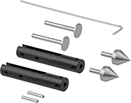Image of Product. With Conical, Disk, and Stem Tips. Front orientation. Caliper Tips. Caliper Tip Sets, Three Pairs of Tips (10 mm Dia. Conical, 10 mm Dia. Disk, 2 mm Dia. Stem).