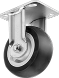 Image of Product. Rigid. Front orientation. Casters. Lightweight Casters with Polyurethane Wheels, 1 Wheel, Rigid.