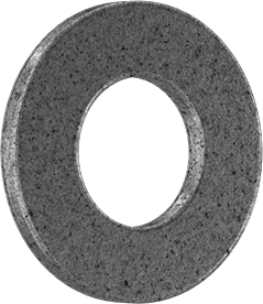 Image of Product. Front orientation. Oil-Embedded Bronze Thrust Bearing, for 25 mm Shaft Diameter, 50 mm OD, 4 mm Thick.