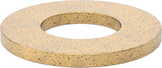 Image of Product. Bottom orientation. Oil-Embedded Bronze Thrust Bearing, for 9 mm Shaft Diameter, 18 mm OD, 1.5 mm Thick.
