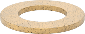 Image of Product. Bottom orientation. Oil-Embedded Bronze Thrust Bearing, for 35 mm Shaft Diameter, 60 mm OD, 4 mm Thick.