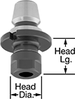 Image of Product. Front orientation. Contains Annotated. Milling Machine Tool Holders. Quick-Change Milling Machine Tool Holders, Collet Holder.