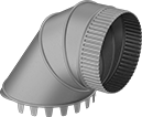 Image of Product. Front orientation. Duct and Fittings. Standard Duct and Fittings, 90° Elbow Collars.