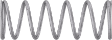 Image of Product. Front orientation. Mil. Spec. Compression Springs, 1" Long, 0.36" OD, 0.296" ID, MS24585-1238.