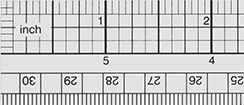 Image of Product. Front orientation. ZoomedIn view. Rulers. See-Through Rulers, Center Finding, Style C.