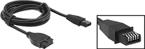 Image of Product. Front orientation. Contains Inset. Cords for Measuring Tool Data Processors. Mitutoyo 10-Pin Cords for Measuring Tool Data Processors, Straight Mitutoyo Connection.