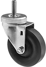 Image of Product. Front orientation. Casters. Threaded-Stem Casters with Nylon Wheels.