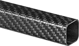 Image of Product. Front orientation. Carbon Fiber. High-Strength Lightweight Carbon Fiber Square Tubes.