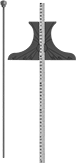 Image of Product. Gauge with Rod. Front orientation. Depth Gauges. Economy Depth Gauges, 6" Lg. × 3/32" Dia. Steel Rod.