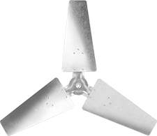 Image of Product. Front orientation. Fan Blades. Economy Direct-Drive Mobile Floor Fans.