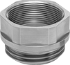 Image of Product. Stainless Steel M56, M60, M64, M70, and BSPP. Front orientation. Thread Adapters. Thread Adapters for Drum Openings, 316 Stainless Steel.