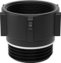 Image of Product. Front orientation. Thread Adapters. Thread Adapters for Drum Openings, Polypropylene, M56 Threads.