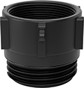 Image of Product. Front orientation. Thread Adapters. Thread Adapters for Drum Openings, Polypropylene, M64 Threads.