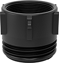 Image of Product. Front orientation. Thread Adapters. Thread Adapters for Drum Openings, Polypropylene, M70 Threads.