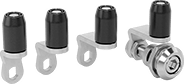 Image of Product. Front orientation. Cam Locks and Latches. Hex-Drive Roller-Cam Locks, Style B.