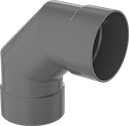 Image of Product. Front orientation. Duct and Fittings. Chemical-Resistant Duct and Fittings, 90° Elbow Connectors.