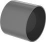 Image of Product. Front orientation. Duct and Fittings. Chemical-Resistant Duct and Fittings, Straight Connectors.