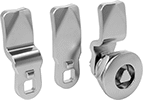 Image of Product. Front orientation. Cam Locks and Latches. Triangle-Drive Cam Locks, Style D.