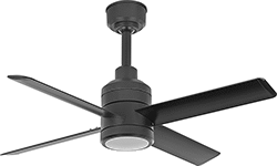 Image of Product. Front orientation. Fans. Ceiling Fans, Fans with LED, Powder-Coated Aluminum Blade.