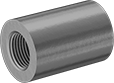 Image of Product. Female. Front orientation. Pipe and Fittings. Medium-Pressure Galvanized Iron and Steel Threaded Pipe Fittings, Straight Connectors, Threaded Fitting Connection, Female.