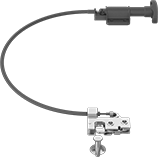 Image of Product. Front orientation. Rotary Latches. Remote-Release Rotary Latches with Cable and Handle, T-Handle Release.