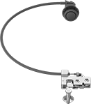 Image of Product. Front orientation. Rotary Latches. Remote-Release Rotary Latches with Cable and Handle, Push-Button Release.