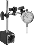 Image of Product. Front orientation. Variance Indicators. Economy Dial Plunger Variance Indicators with Fixed-Arm Magnetic-Base Holder.