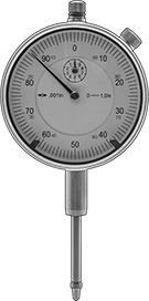 Image of Product. Front orientation. Economy Dial Plunger Variance Indicator, with 0" to 1" Distance Measured.