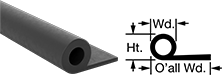 Image of Product. Front orientation. Contains Annotated, MultipleImages. Edge Seals. Chemical-Resistant Flange-Mount Edge Seals, Style B.