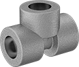 Image of Product. Front orientation. Pipe and Fittings. Extreme-Pressure Stainless Steel Socket-Connect Pipe Fittings, Tee Connectors, Socket Connect.