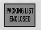 Image of Product. Style D. Front orientation. Packing Slip Pouches. Adhesive-Closure Packing Slip Pouches, Packing List Enclosed, Style D.