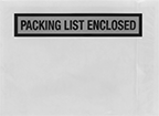 Image of Product. Style E. Front orientation. Packing Slip Pouches. Adhesive-Closure Packing Slip Pouches, Packing List Enclosed, Style E.