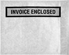 Image of Product. Style B. Front orientation. Packing Slip Pouches. Adhesive-Closure Packing Slip Pouches, Invoice Enclosed, Style B.