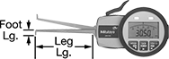 Image of Product. Front orientation. Contains Annotated. Inside Hole Calipers. Mitutoyo Digital Inside Hole Calipers.