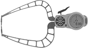 Image of Product. Front orientation. Thickness Gauges. Electronic Thickness Gauges for Pipe and Tubing with Calibration Certificate, Model Number 209-954.