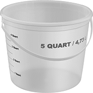 Image of Product. Front orientation. Pails. Disposable Pails, Style D.