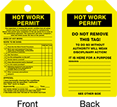 Image of Product. Front orientation. Contains Annotated, MultipleImages. Tags. Hot Work Permit Tags, Hot Work Permit.
