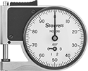 Image of Product. Front orientation. Thickness Gauges. Starrett Pocket Dial Thickness Gauges with Calibration Certificate.