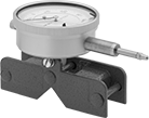 Image of ProductInUse. Shown with Indicator Installed (Not Included). Front orientation. Variance Indicator Holders. Low-Profile Magnetic-Base Variance Indicator Holders.