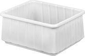 Image of Product. Front orientation. Pans. Stain-Resistant and Nonstick Plastic Pans, Style J.