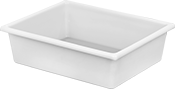Image of Product. Front orientation. Pans. Stain-Resistant and Nonstick Plastic Pans, Style C.